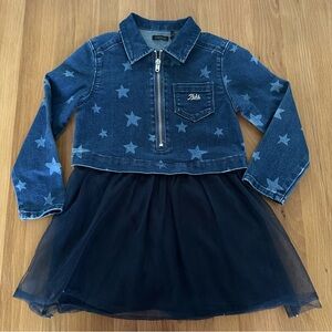 Ikks Blue Star Print Jean Jacket